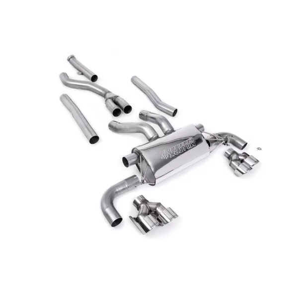 Milltek SSXBM1162 cat-back exhaust for BMW, polished GT-100 tips