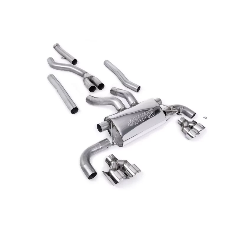 Milltek SSXBM1162 cat-back exhaust for BMW, polished GT-100 tips