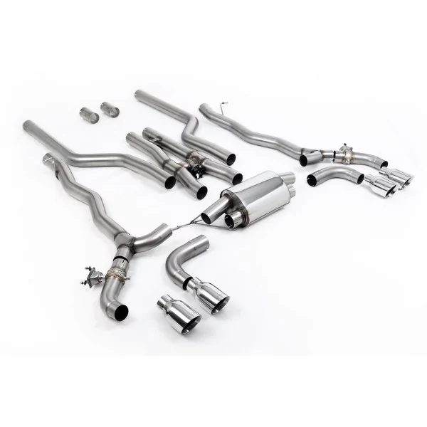 Milltek SSXBM1180 cat-back exhaust for BMW 5 Series M5 & M5 Competition 4.4l Twin Turbo F90, polished GT-100 tips