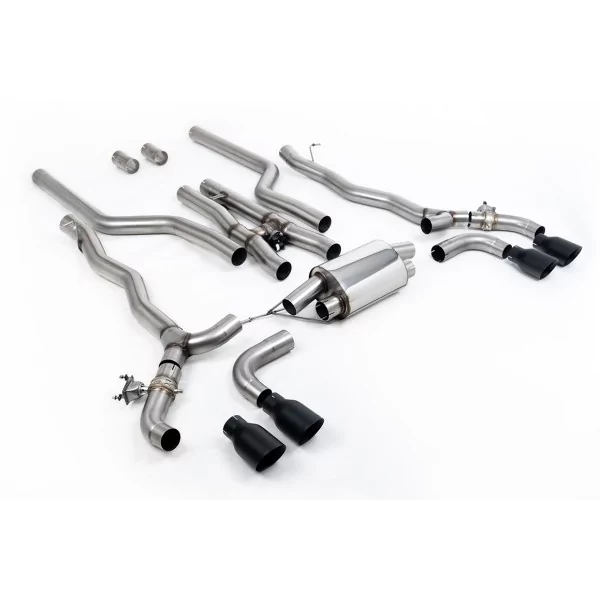 Milltek SSXBM1181 cat-back exhaust for BMW 5 Series M5 & M5 Competition 4.4l Twin Turbo F90, black GT-100 tips
