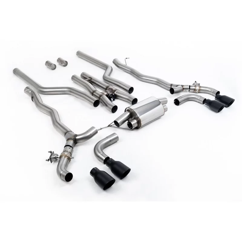 Milltek SSXBM1181 cat-back exhaust for BMW 5 Series M5 & M5 Competition 4.4l Twin Turbo F90, black GT-100 tips