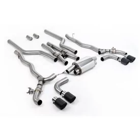 Milltek SSXBM1184 cat-back exhaust for BMW 5 Series M5 & M5 Competition 4.4l Twin Turbo F90, carbon Jet-100 tips