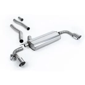 Milltek SSXBM1202 particulate filter-back exhaust for BMW 1 Series 128ti 5 Door, polished GT-115 tips