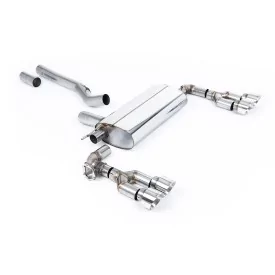 Milltek SSXBM1244 particulate filter-back exhaust for BMW 1 Series M135i xDrive 5 Door, polished GT-100 tips