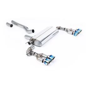 Milltek SSXBM1247 particulate filter-back exhaust for BMW 1 Series M135i xDrive 5 Door, titanium GT-100 tips