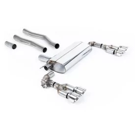 Milltek SSXBM1248 particulate filter-back exhaust for BMW 1 Series 128ti 5 Door, polished GT-100 tips