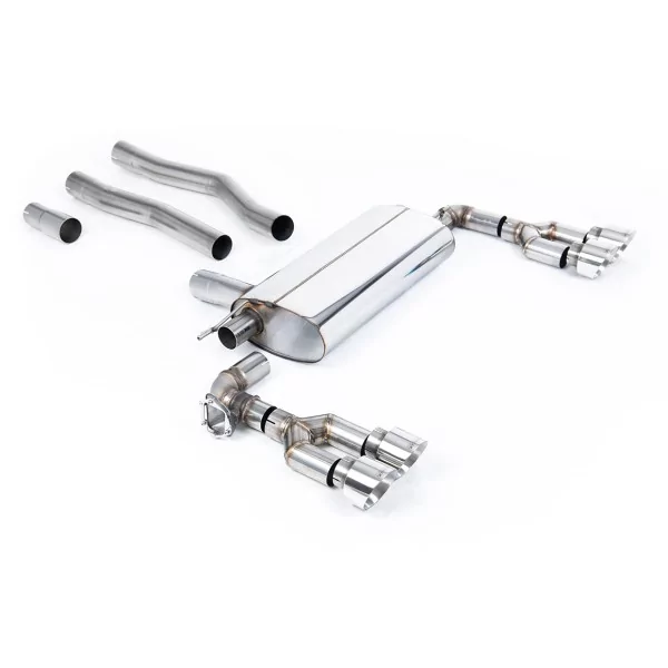 Milltek SSXBM1248 particulate filter-back exhaust for BMW 1 Series 128ti 5 Door, polished GT-100 tips