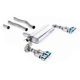 Milltek SSXBM1251 particulate filter-back exhaust for BMW 1 Series 128ti 5 Door, titanium GT-100 tips