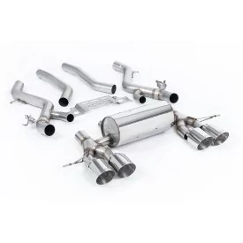 Escape después del filtro de partículas Milltek SSXBM1281 para BMW 2 Series M2 Coupe, colas GT-115 pulidas
