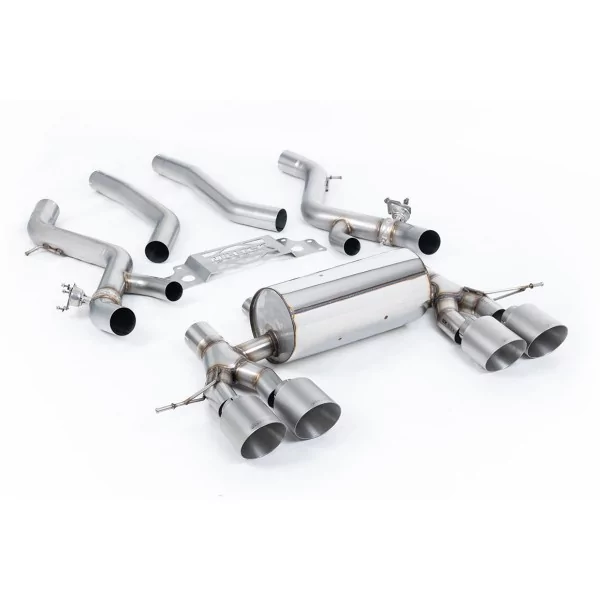 Milltek SSXBM1283 particulate filter-back exhaust for BMW 2 Series M2 Coupe, titanium GT-115 tips