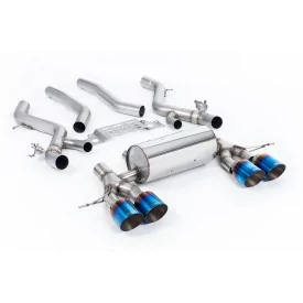 Échappement après filtre à particules Milltek SSXBM1284 pour BMW 2 Series M2 Coupe, embouts GT-115 titane