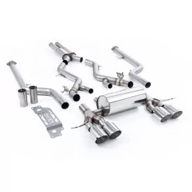 Scarico cat-back Milltek SSXBM1286 per BMW 2 Series M2 Coupe, terminali GT-115 lucidi