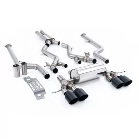 Scarico cat-back Milltek SSXBM1287 per BMW 2 Series M2 Coupe, terminali GT-115 neri