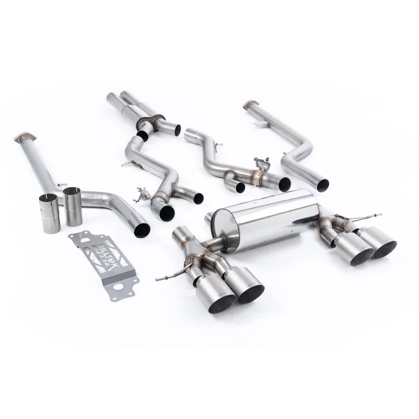 Milltek SSXBM1288 cat-back exhaust for BMW 2 Series M2 Coupe, titanium GT-115 tips