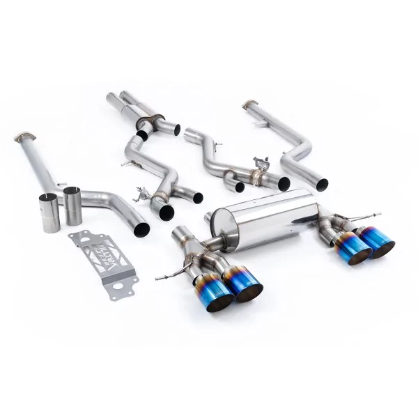 Escape cat-back Milltek SSXBM1289 para BMW 2 Series M2 Coupe, colas GT-115 de titanio