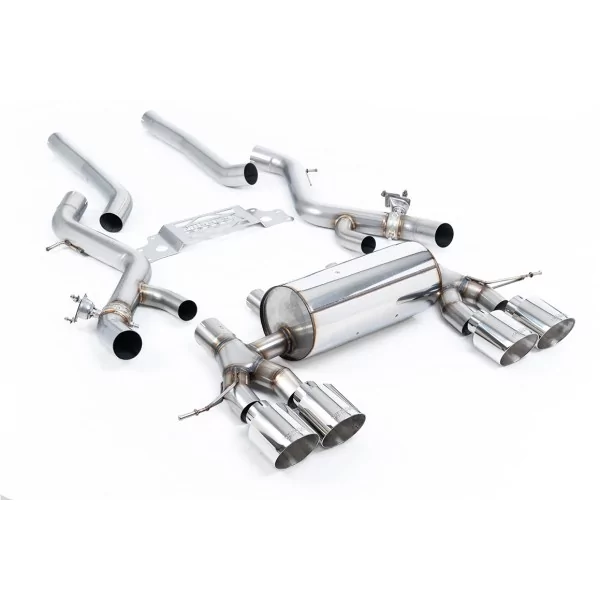 Milltek SSXBM1301 cat-back exhaust for BMW 2 Series M2 Coupe, polished GT-115 tips