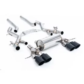 Milltek SSXBM1302 cat-back exhaust for BMW 2 Series M2 Coupe, black GT-115 tips