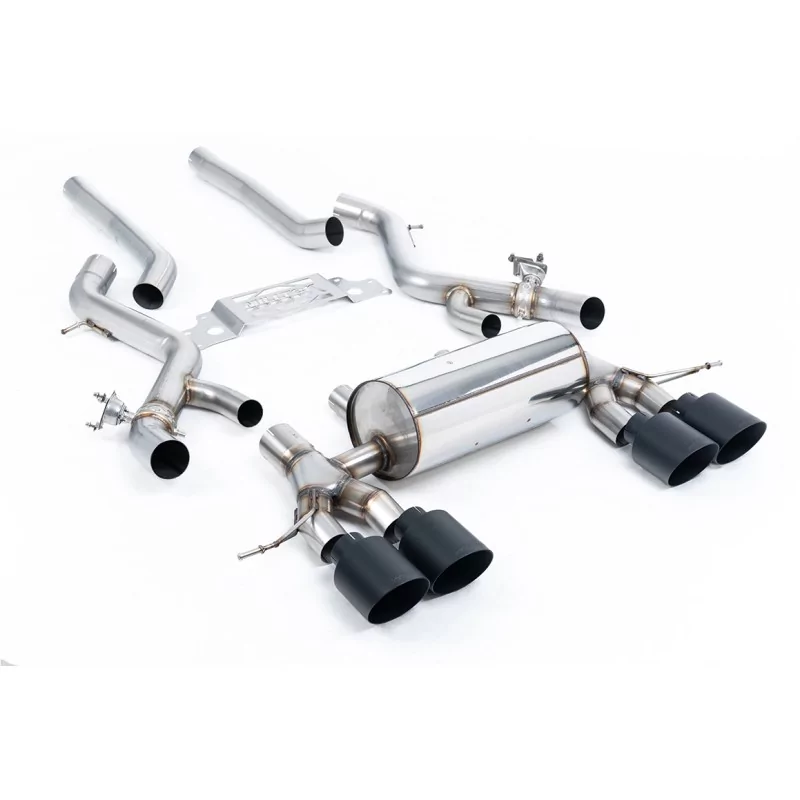 Milltek SSXBM1302 cat-back exhaust for BMW 2 Series M2 Coupe, black GT-115 tips Milltek SSXBM1302 cat-back exhaust for BMW 2 Series M2 Coupe, black GT-115 tips