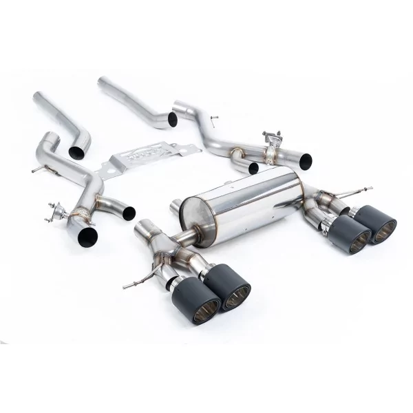 Milltek SSXBM1305 cat-back exhaust for BMW 2 Series M2 Coupe, carbon Jet-115 tips