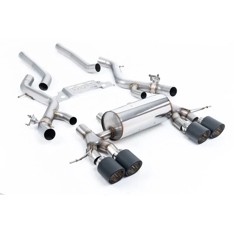 Milltek SSXBM1305 cat-back exhaust for BMW 2 Series M2 Coupe, carbon Jet-115 tips