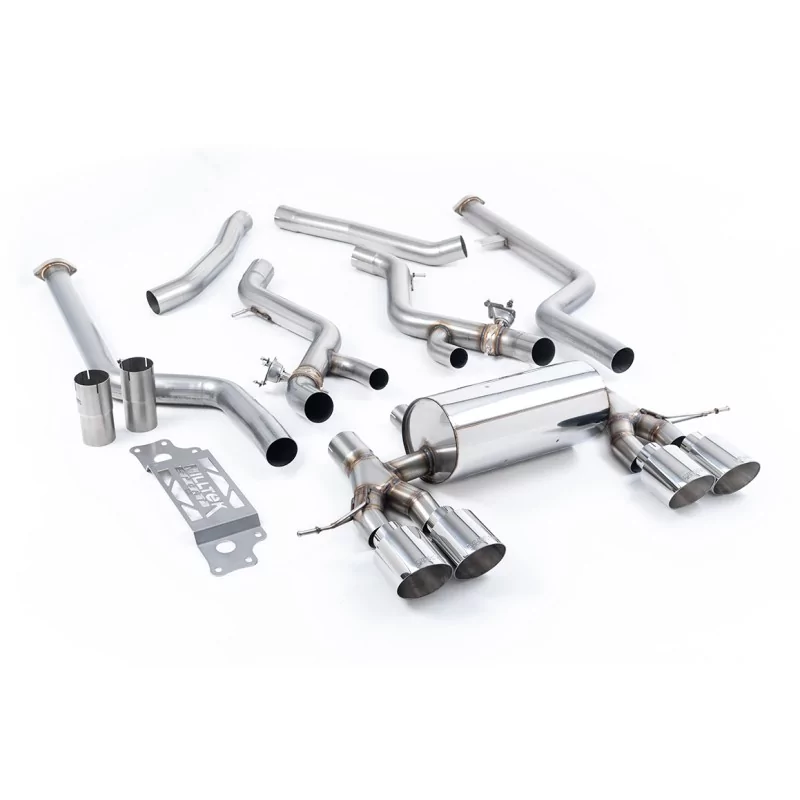 Escape cat-back Milltek SSXBM1306 para BMW 2 Series M2 Coupe, colas GT-115 pulidas