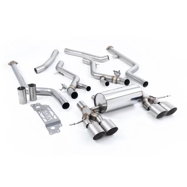 Milltek SSXBM1308 cat-back exhaust for BMW 2 Series M2 Coupe, titanium GT-115 tips
