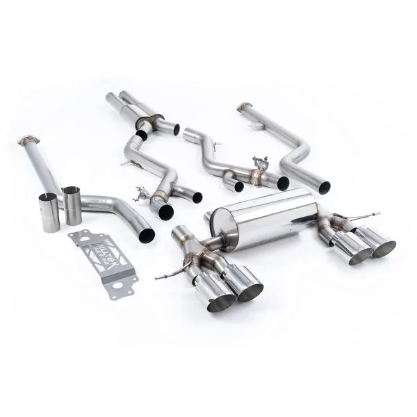Échappement cat-back Milltek SSXBM1311 pour BMW 2 Series M2 Coupe, embouts GT-115 polis