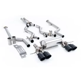 Milltek SSXBM1312 cat-back exhaust for BMW 2 Series M2 Coupe, black GT-115 tips