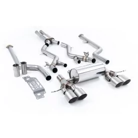 Milltek SSXBM1313 cat-back exhaust for BMW 2 Series M2 Coupe, titanium GT-115 tips
