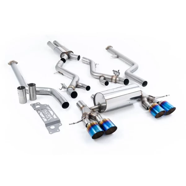 Escape cat-back Milltek SSXBM1314 para BMW 2 Series M2 Coupe, colas GT-115 de titanio