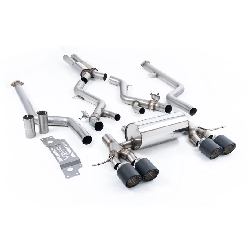 Milltek SSXBM1315 cat-back exhaust for BMW 2 Series M2 Coupe, carbon Jet-115 tips Milltek SSXBM1315 cat-back exhaust for BMW 2 Series M2 Coupe, carbon Jet-115 tips