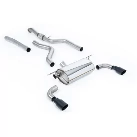 Milltek SSXBM966 cat-back exhaust for BMW 1 Series M135i 3 & 5 Door, black GT-90 tips