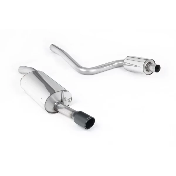 Scarico cat-back Milltek SSXFD053 per Ford Fiesta Mk6 ST 150, terminali neri - dettaglio