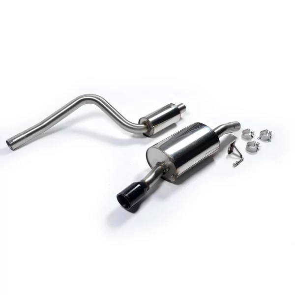 Scarico cat-back Milltek SSXFD053 per Ford Fiesta Mk6 ST 150, terminali neri - dettaglio