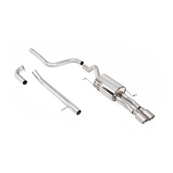 Escape cat-back Milltek SSXFD147 para Ford Fiesta Mk7/Mk7.5 1.0T EcoBoost, colas GT-80 de titanio - detalle
