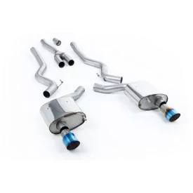 Milltek SSXFD223 Cat-Back-Abgasanlage für Ford Mustang 2.3 EcoBoost, Endrohre GT-100 Burnt Titanium
