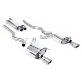 Escape cat-back Milltek SSXFD224 para Ford Mustang 2.3 EcoBoost, colas GT-100 de titanio
