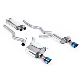 Milltek SSXFD225 cat-back exhaust for Ford Mustang 2.3 EcoBoost, burnt titanium GT-100 tips