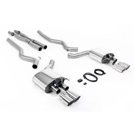 Échappement cat-back Milltek SSXFD227 pour Ford Mustang 5.0 V8 GT, embouts GT-90 polis