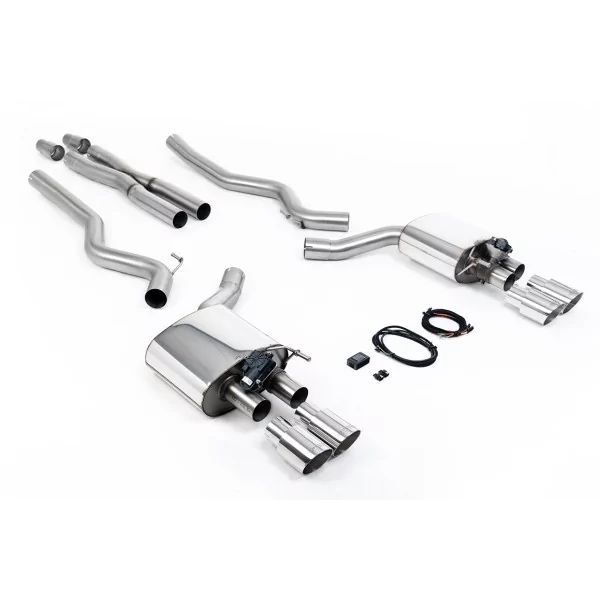 Échappement cat-back Milltek SSXFD227 pour Ford Mustang 5.0 V8 GT, embouts GT-90 polis