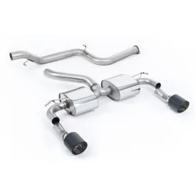 Milltek SSXFD338 Cat-Back-Abgasanlage für Ford Focus MK2 RS 2.5T 305PS, Endrohre Jet-115 Carbon