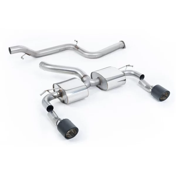 Milltek SSXFD338 cat-back exhaust for Ford Focus MK2 RS 2.5T 305PS, carbon Jet-115 tips