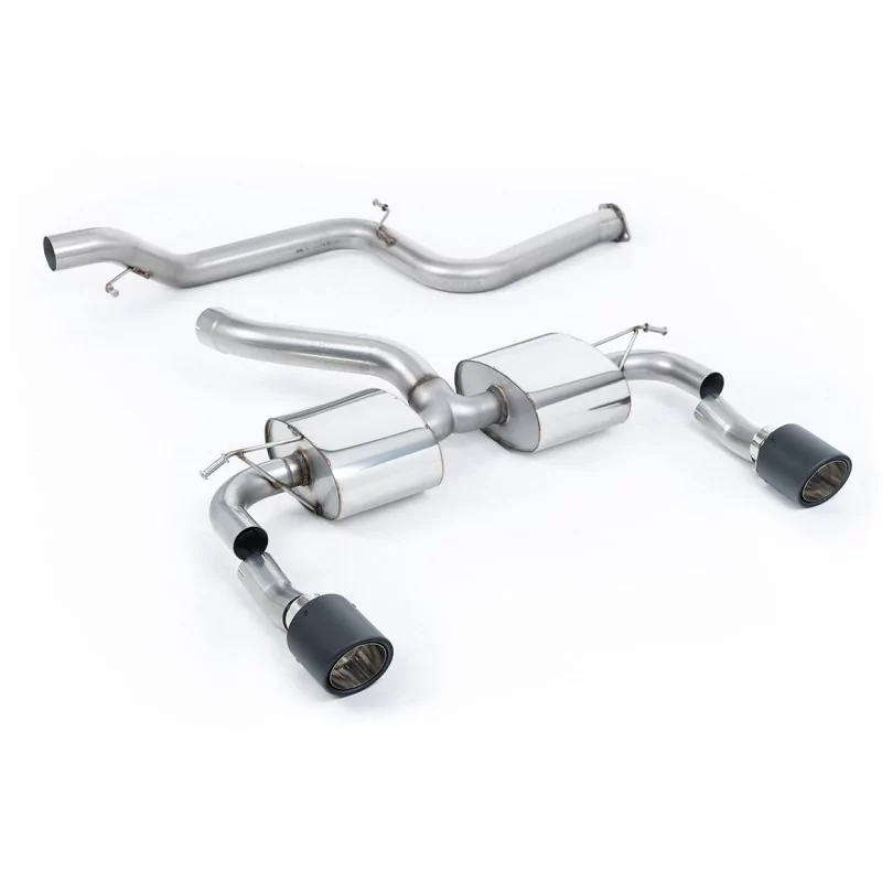 Milltek SSXFD338 cat-back exhaust for Ford Focus MK2 RS 2.5T 305PS, carbon Jet-115 tips Milltek SSXFD338 cat-back exhaust for Ford Focus MK2 RS 2.5T 305PS, carbon Jet-115 tips