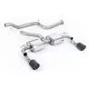 Milltek SSXFD338 cat-back exhaust for Ford Focus MK2 RS 2.5T 305PS, carbon Jet-115 tips