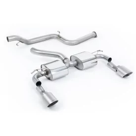 Milltek SSXFD339 Cat-Back-Abgasanlage für Ford Focus MK2 RS 2.5T 305PS, Endrohre GT-115 Titan