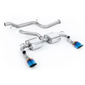 Scarico cat-back Milltek SSXFD340 per Ford Focus MK2 RS 2.5T 305PS, terminali GT-115 in titanio bruciato
