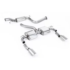 Milltek SSXFD342 Cat-Back-Abgasanlage für Ford Focus MK2 RS 2.5T 305PS, Endrohre GT-115 Titan