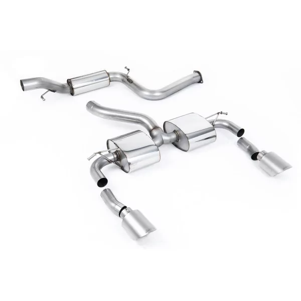 Milltek SSXFD342 Cat-Back-Abgasanlage für Ford Focus MK2 RS 2.5T 305PS, Endrohre GT-115 Titan