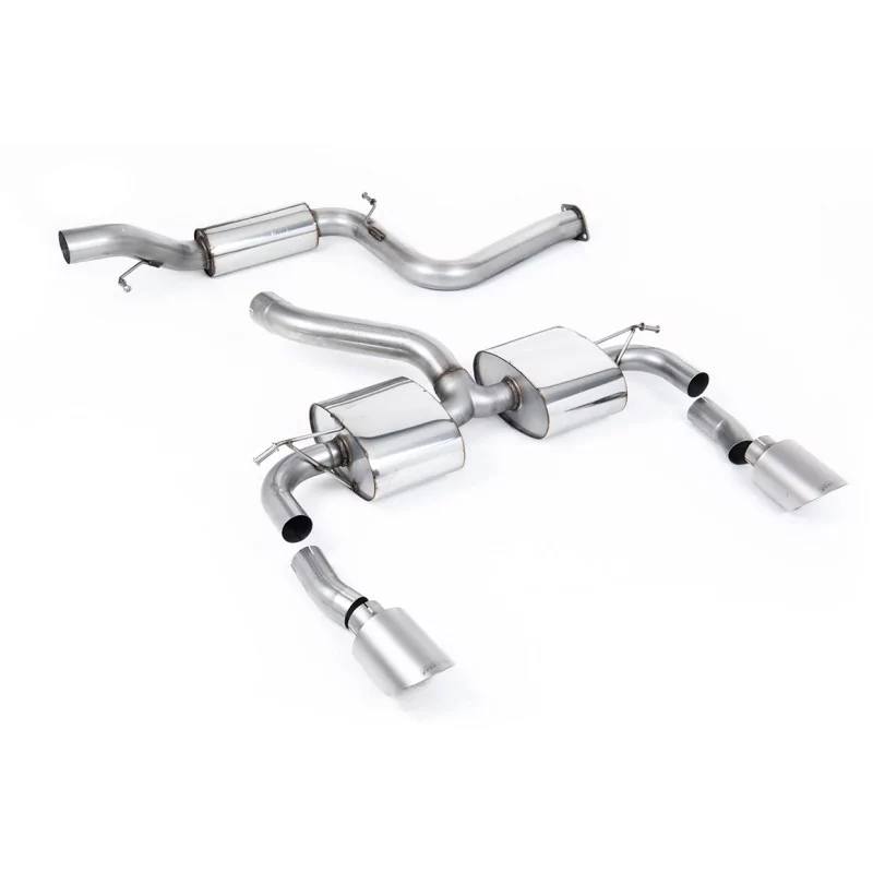 Milltek SSXFD342 Cat-Back-Abgasanlage für Ford Focus MK2 RS 2.5T 305PS, Endrohre GT-115 Titan