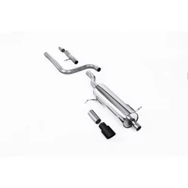 Milltek SSXFD398 particulate filter-back exhaust for Ford Fiesta, black GT-90 tips